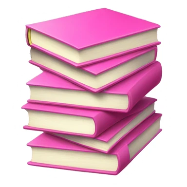 Stack of pink books sticker
