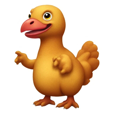 Chicken nugget dinosaur sticker
