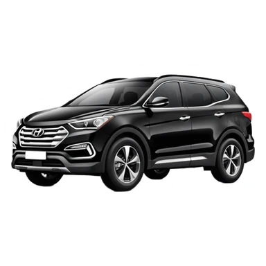 black Hyundai Santa Fe SUV car sticker