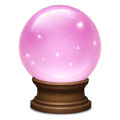 Light pink magic crystal ball sticker