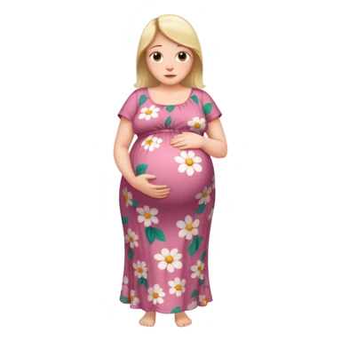 very heavily pregnant overdue woman with very  very big and large belly  sticker