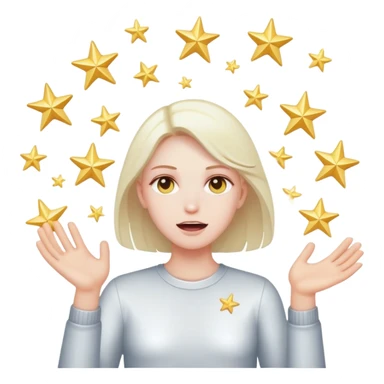 Throwing Up Stars sticker