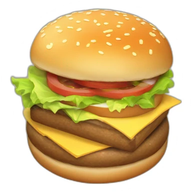 burger bun isometric sticker