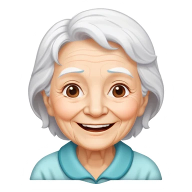 Old lady with a logo that says 60 years old sticker