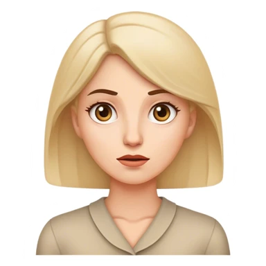 White woman asking questions  sticker