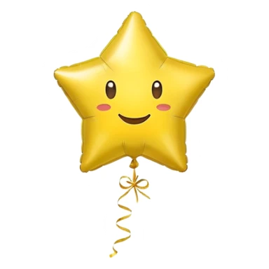 yellow star balloons sticker