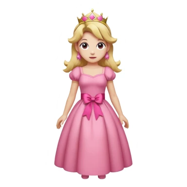 Princess peach with a ribbon on her hair full body sticker