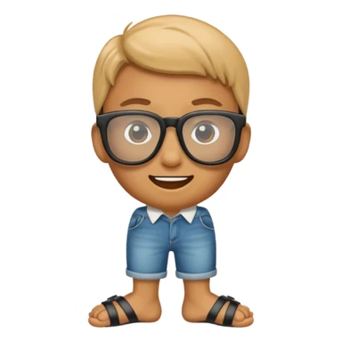 Nerd emoji mixed with sunglasses and feet sticker
