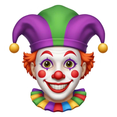 Clown with jester hat sticker