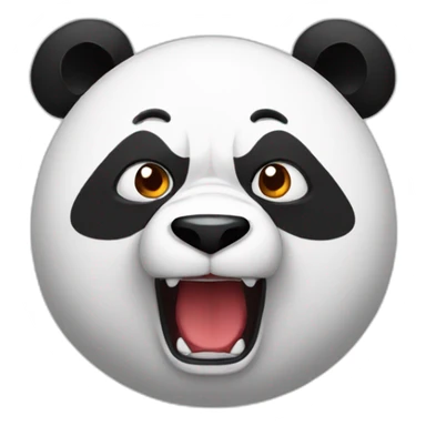 Anger male Panda sticker