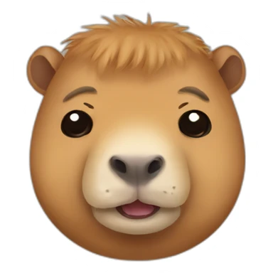 Crying chubby capybara sticker