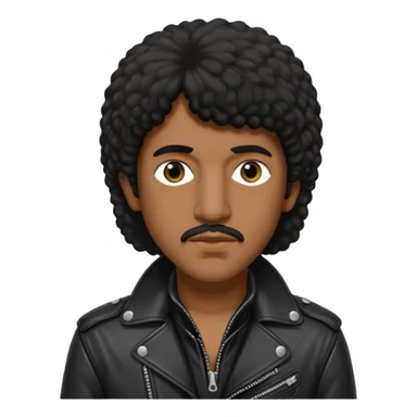 Phil Lynott (1949-1986) with long dark brown hair sticker