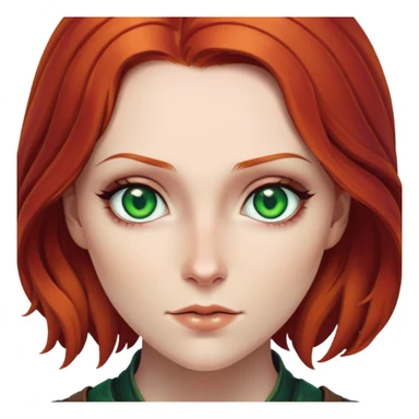 Triss Merigold from The Witcher with red hair and green eyes sticker