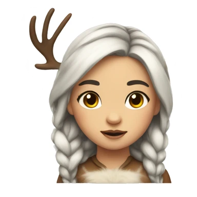 Half human half reindeer girl  sticker