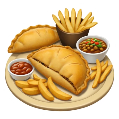 plato con milanesa y papas fritas sticker