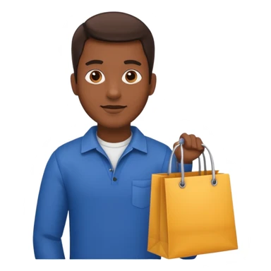 Shopping Bag carrying man sticker