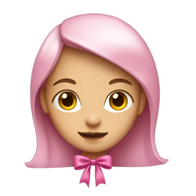 Girl with a pink schleife sticker