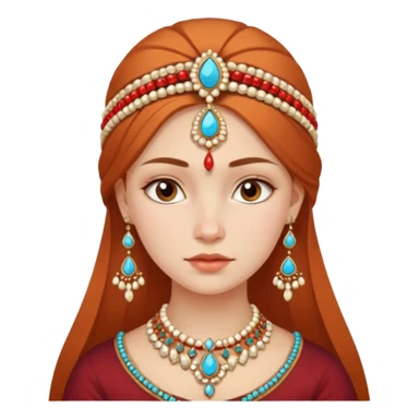 Russian girl in Indian jewellery sticker