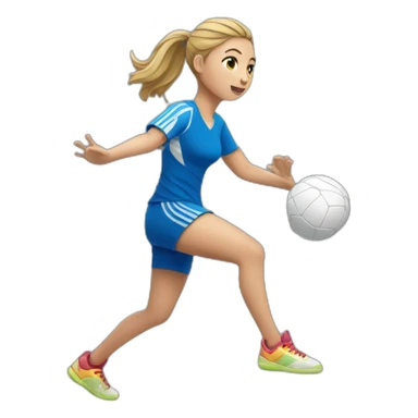 Handball girl sticker