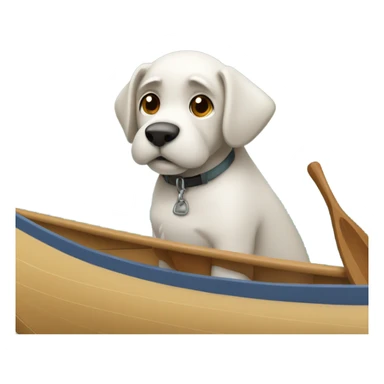 Dog in a canoe sticker