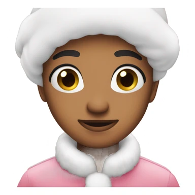 Pink an white Christmas  sticker