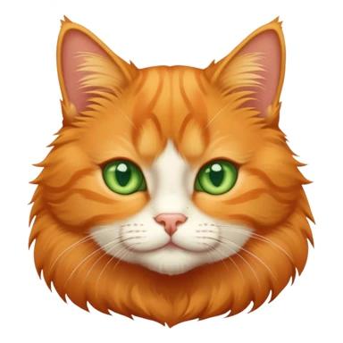 A cute orange tabby cat with green eyes sticker