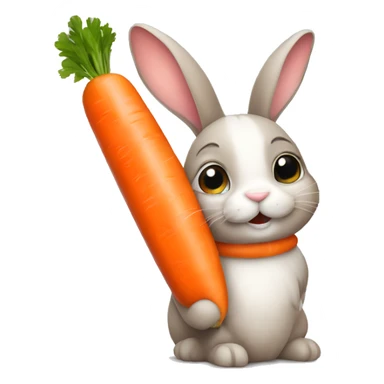 Bunny with carrot sticker