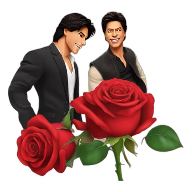  Shahrukh khan with rose  sticker