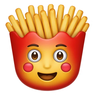 Red French frize emoji sticker