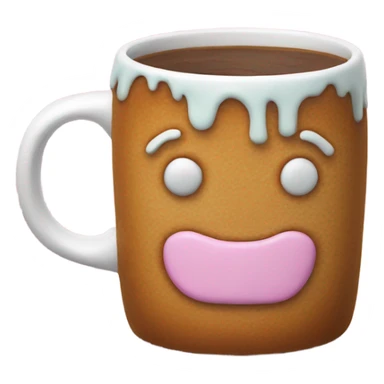 Pastel gingerbread man mug sticker