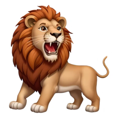 Full snow moon with lion roaring near it sticker