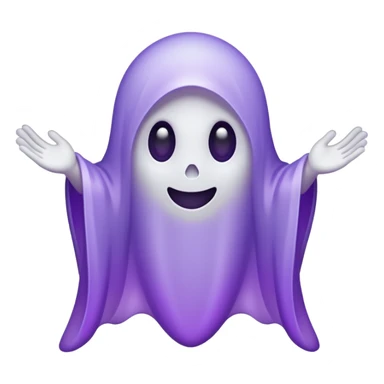 fantasma roxo e branco sticker