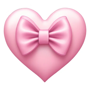 Light pink heart with bow sticker