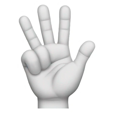 create a handsign with fourth finger touch with thumb sticker