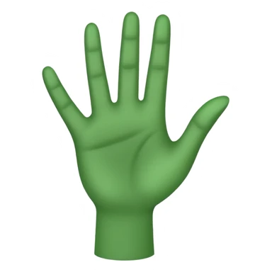 create green hand shows like  sticker