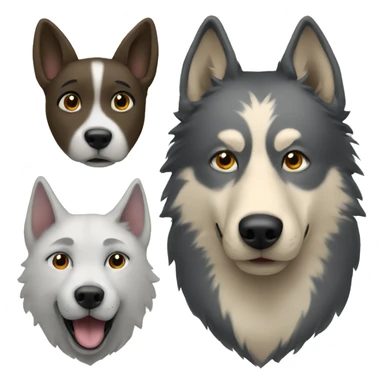 dog and wolf  sticker