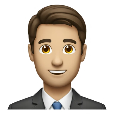 purchasing manager, brunette man sticker