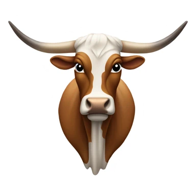 Sad longhorn sticker