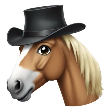 Horse wearing hat  sticker