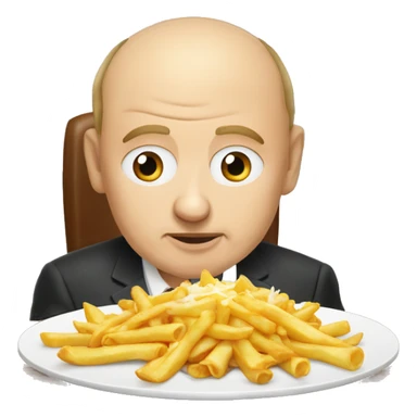 Vladimir Poutine qui mange une poutine  sticker