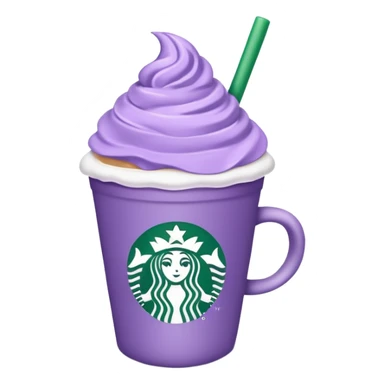 Starbucks lavender latte, cup with logo sticker