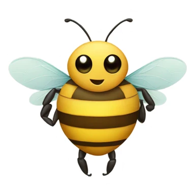 Bee holding an apple sticker