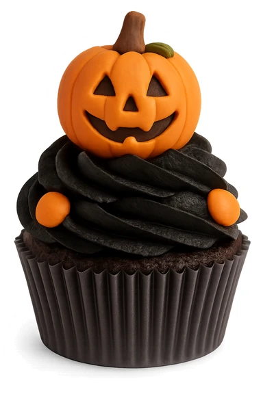 Halloween cupcake, remove background sticker