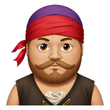 pirate very fat man sticker