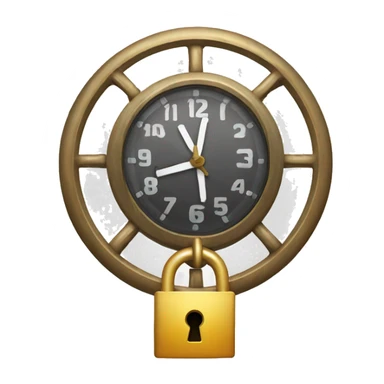 clock with padlock sticker