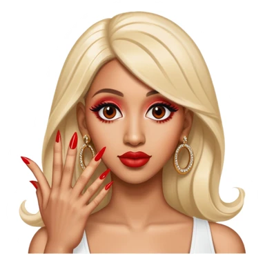 Cardi B rapper with long nails sticker