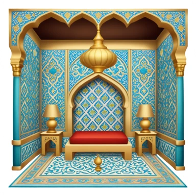 wealthy persian room, sassanid empire sticker