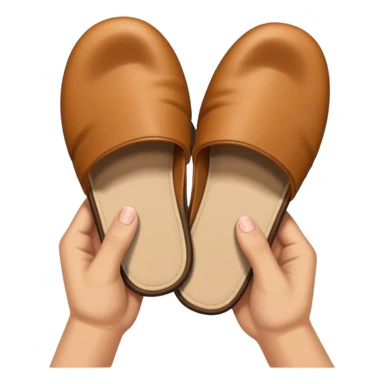 Hand holding a slipper 2d sticker