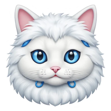 white cat with funny costume sticker