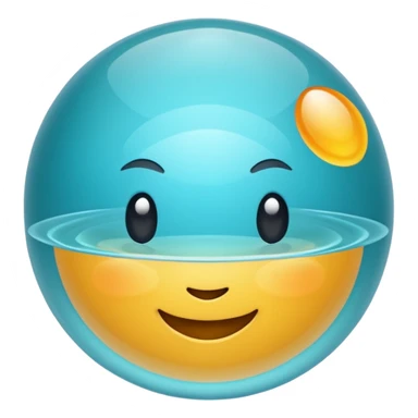 aqua color sphere sticker